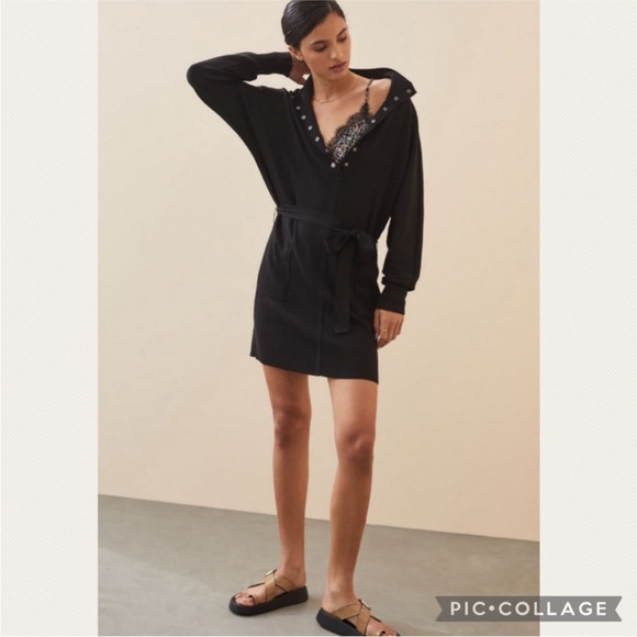 Anthropologie Dresses & Skirts - Anthropologie Daily Practice Polo Knit Mini Dress in Black (Price Firm)